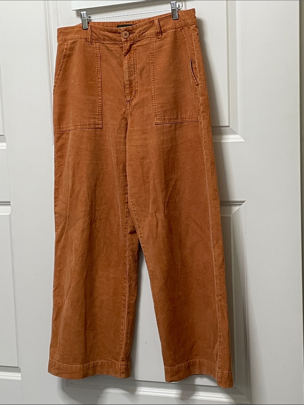Princess Highway Rustic Orange Corduroy High Waisted Wide Leg Pants 14